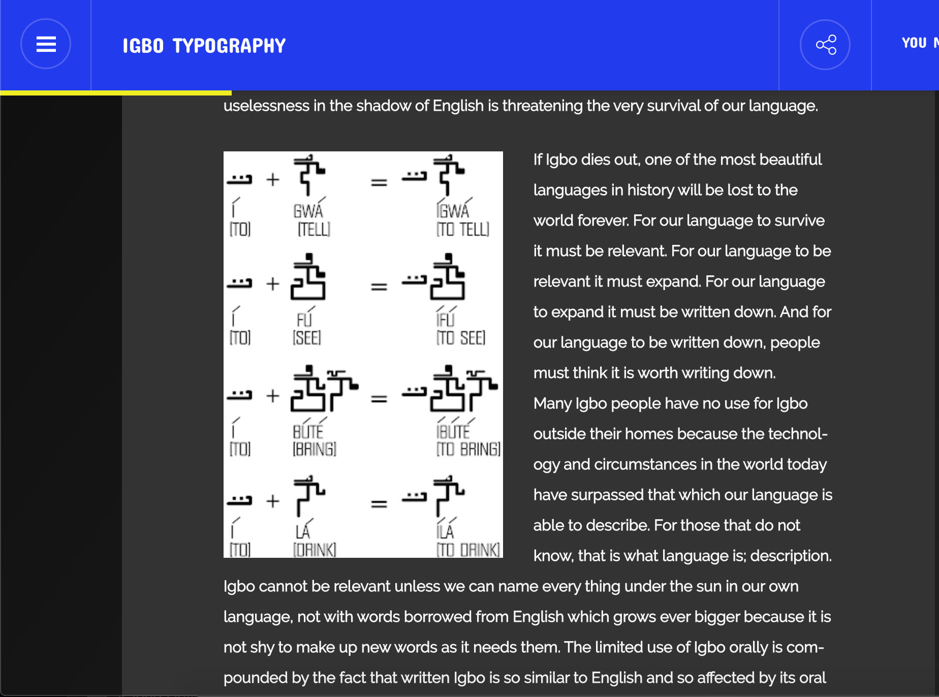 The Ndebe Igbo Script